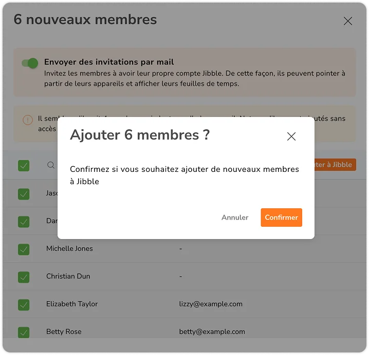 Confirm importing Quickbooks members